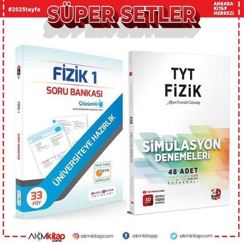 Farklı Sistem TYT Fizik Soru Bankası ve 3D Deneme Seti 2 Kitap