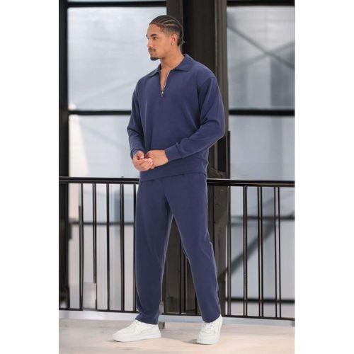 Scuba Modal Kumaş Relaxed Fit Erkek Eşofman Altı Pantolon - Lacivert