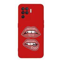 Oppo Reno 5 Lite Hello Kiss Desenli Premium Silikonlu Telefon Kılıfı