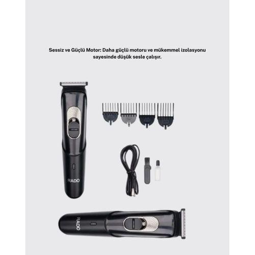 Sessiz Motorlu, Kablosuz Kullanımlı Şarjlı Saç Ve Sakal Kesme Makinesi – Taraklı Set
