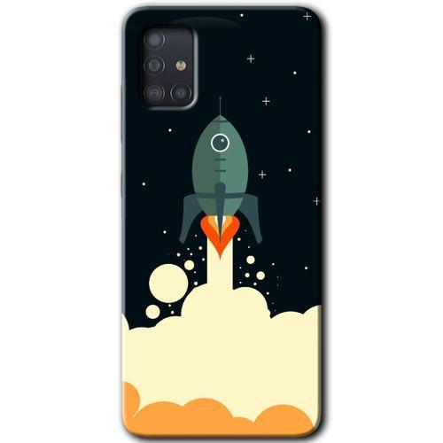 Samsung Galaxy A51 HD Baskılı Kılıf + 9D Tam Ekran Koruyucu - Space Smoke