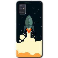 Samsung Galaxy A51 HD Baskılı Kılıf + 9D Tam Ekran Koruyucu - Space Smoke