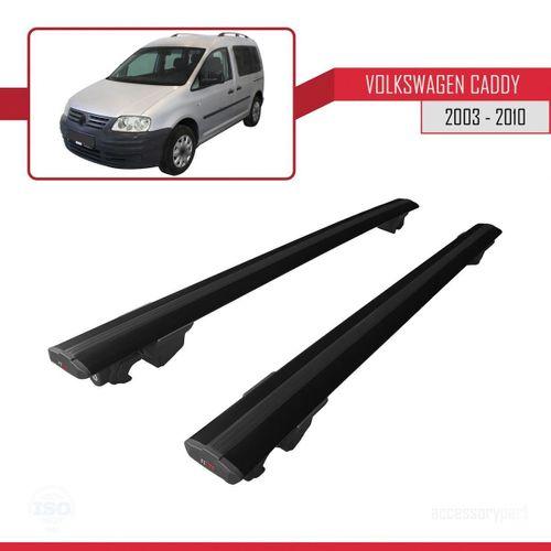Volkswagen Caddy 2003-2010 Arası ile uyumlu HOOK Model Anahtar Kilitli Ara Atkı Tavan Barı SİYAH