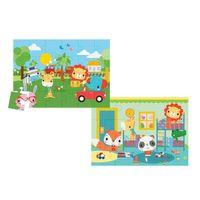 Çocuk 13406 KS Fisher-Price Baby Puzzle - Railway & Bedtime / 12+24 Parça Puzzle / +4 yaş