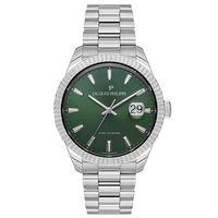 Jacques Philippe JPQGS2313X6 Quartz Swiss Made Çelik Gri Yeşil Kadran 41 mm Erkek Kol Saati