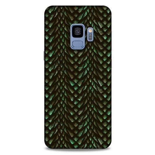 Samsung Galaxy S9 Kılıf Dragons (3) Kapak Ejderha Cilt Yeşil