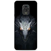 Xiaomi Redmi Note 9 Pro Kılıf Dragons (13) Silikon Kap Gri Ejderha