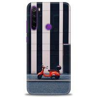Xiaomi Redmi Note 8 Kılıf HD Baskılı Kılıf - Kırmızı Motor + Tam Ekran Koruyucu