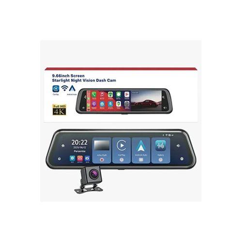 4k Ips Ekran Tam Dokunmatik 9.66” Dikiz Ayna Araç Içi Kamera (4k Ön 1080p Arka) | Carplay