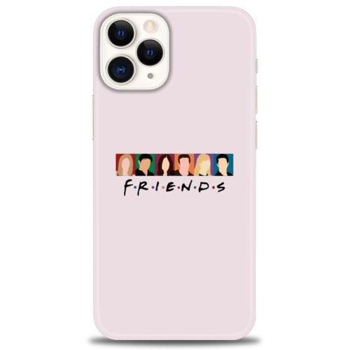 iPhone 12 Pro Kılıf HD Baskılı Kılıf - Renkli Friends + Tam Ekran Koruyucu