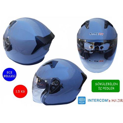 SEVGENT Kask Lss Çenesiz Vizörlü Nardo Gri M Beden