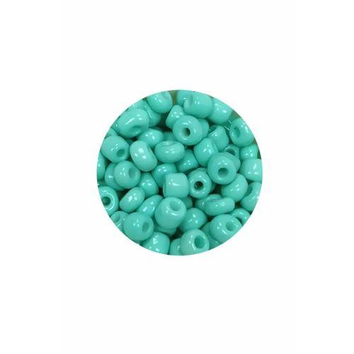 Dökme Cam Kum Boncuk Büyük Boy (6/0) 4 mm - 60 Gram - Açık Yeşil - BNC124