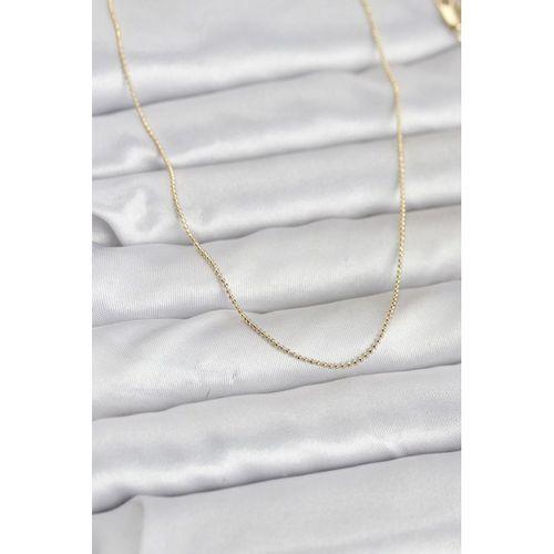CM 14K Gold Renk İnce Top Zincirli 60 cm Kadın Kolye