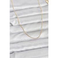 CM 14K Gold Renk İnce Top Zincirli 60 cm Kadın Kolye