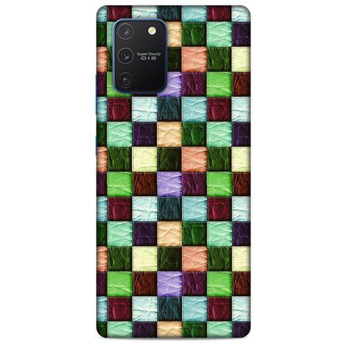 Samsung Galaxy S10 Lite Kılıf Patchwork (6) Silikon Kılıf Su Yeşili