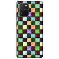 Samsung Galaxy S10 Lite Kılıf Patchwork (6) Silikon Kılıf Su Yeşili