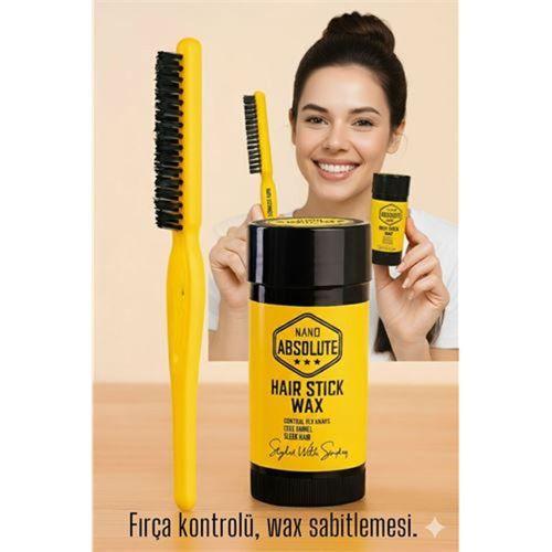 Modacar Topuz Fırçası Stick Wax Seti Profesyonel Saç Topuz Seti