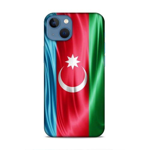 Apple iPhone 13 Mini Uyumlu Kılıf Azarbaijan (36) Glitter Kılıf Tam Bayrak