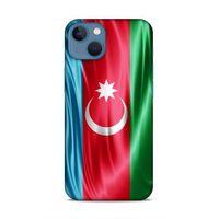 Apple iPhone 13 Mini Uyumlu Kılıf Azarbaijan (36) Glitter Kılıf Tam Bayrak