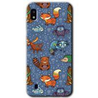 MRCİLETİSİM Samsung Galaxy A10 Kılıf Baskılı Kapak - Animals Funny + 5D Tam Kaplayan Cam