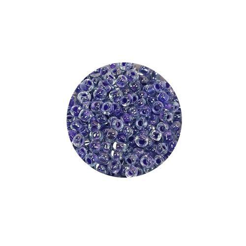 Dökme Cam Kum Boncuk (8/0) 3 mm - 20 Gram - Şeffaf Mor Beyaz - BNC181
