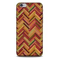 Lopard Apple Iphone 6S Plus Uyumlu Kılıf Wood'X (40) Fit Silikon Kılıf Desenli
