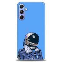 Samsung Galaxy A24 Kılıf HD Baskılı Kılıf - Mavi Astronot + Tam Ekran Koruyucu
