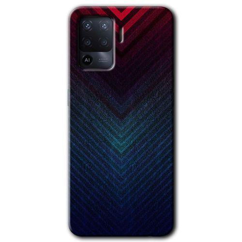 BeRa Aksesuar Oppo Reno 5 Lite Kılıf Baskılı Kapak - Abstract 4 +Tam Kaplayan Mat Seramik