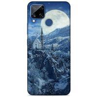 Oppo Realme C15 Kılıf Snowix (49) Ultra Silikon Kılıf Beyaz Mavi