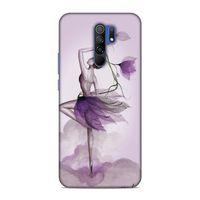 Xiaomi Redmi 9 Kılıf Cicekle Dans Arka Kapak Silikon Koruma Full Koruyucu