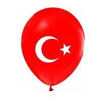 Bayraklı Ay Yıldızlı Balon 26cm 100Lü