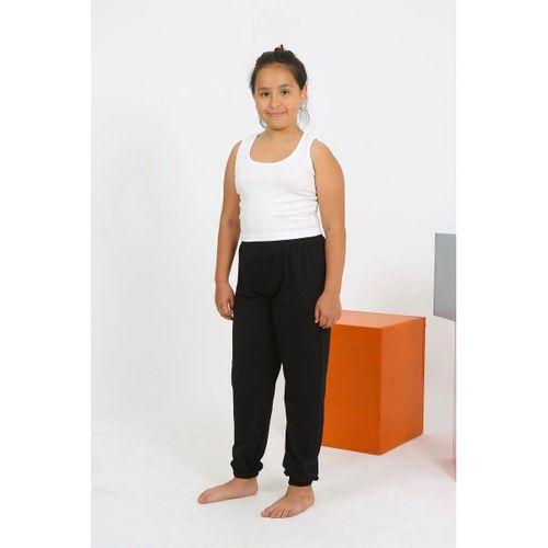 Kız Çocuk Sıfır Kol Beyaz Penye Pijama Takım