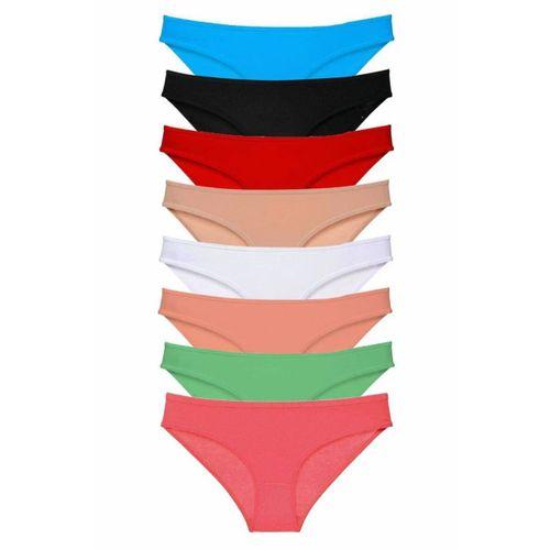 8 adet Süper Eko Set Likralı Kadın Slip Külot Set 5