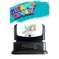 Kıyafet Kaşesi Unicorn Temalı Öğrenci Kaşesi / Kreş / Anaokulu / Ilkokul Öğrenci Kumaş Elbise Kaşesi