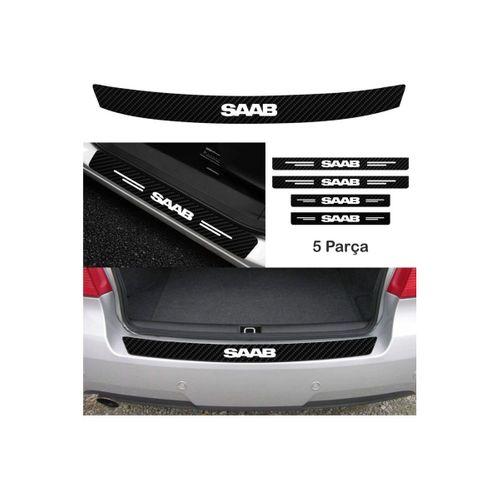 Saab 900 İçin Uyumlu Aksesuar Oto Bağaj Ve Kapı Eşiği Sticker Set Karbon