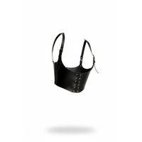 Siyah Kadın Kemer Bağcıklı Korse Stil Geniş Bel Aksesuarı - Brf1428