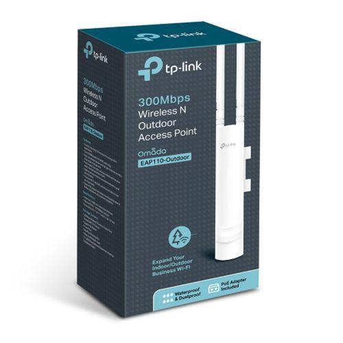 OMADA EAP110-Outdoor, 1Port Gigabit PoE, 300Mbps, 2,4Ghz, Pasif Poe, Indoor/Outdoor Access Point