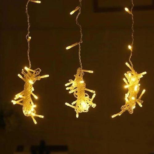 8 Fonksiyonlu 200 Led 10 Saçak Şerit Led 2x2 Perde İp Led (gün Işığı)