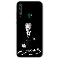 Huawei Y6P Kılıf HD Desen Baskılı Arka Kapak - Atatürk İmza