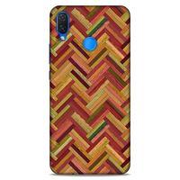 Lopard Huawei Psmart 2019 Uyumlu Kılıf Wood'X (40) Fit Silikon Kılıf Desenli