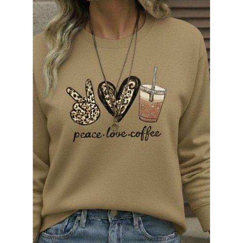 Kadın Uzun Kollu Bisiklet Yaka Kalp Desenli Viskon Iki Iplik Bluz