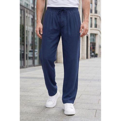 Wert Lyocell Kumaş Relaxed Fit Çİft Pileli Jogger Eşofman Altı Pantolon - Lacivert