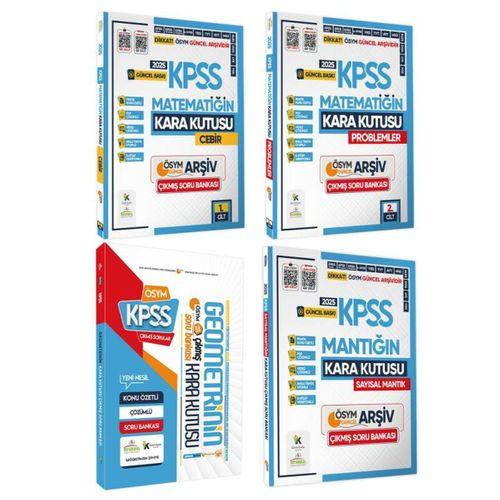 2025 KPSS Matematik-Geo-Mantık Kara Kutu 4lü ALTIN SET ÖSYM Çıkmış Soru Bankası Video/PDF Çözümlü