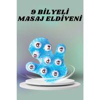 9 Bilyeli El Şeklinde Omuz Bacak Masaj Aleti Masaj Eldiveni Giyilebilir Plastik Vücut Sıkılaştırıcı
