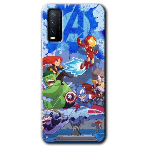 Potkal Hediye Fabrikası Vivo Y11s Kılıf HD Desen Baskılı Arka Kapak - Avengers Cartoon