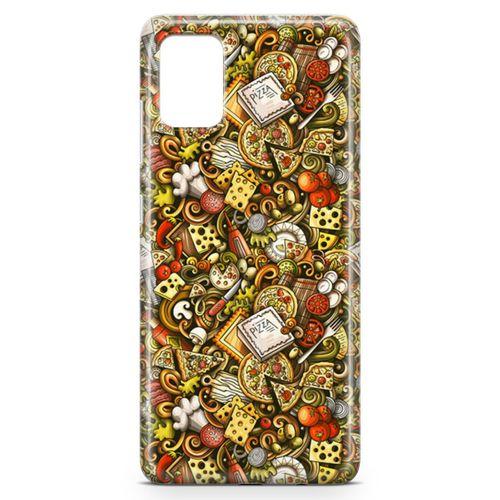 Samsung Galaxy A51 Kılıf Doodle Restaurant Arka Kapak Koruma Desenli Full Koruyucu