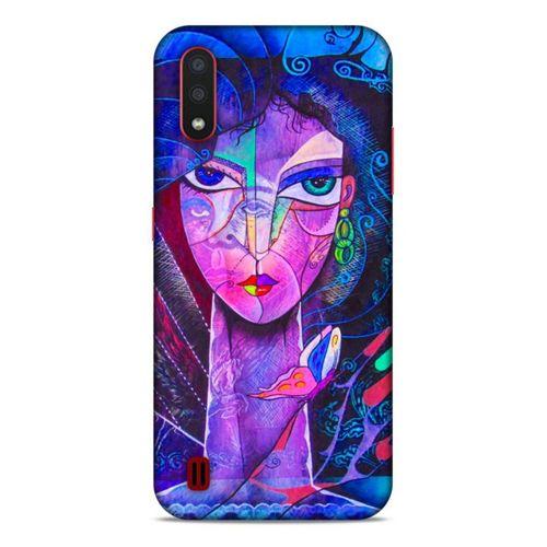 Lopard Samsung Galaxy A01 Uyumlu Kılıf Sürreal Yüzler ♀ (47) Crystal Flex Kılıf Baskılı