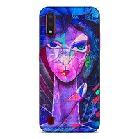 Lopard Samsung Galaxy A01 Uyumlu Kılıf Sürreal Yüzler ♀ (47) Crystal Flex Kılıf Baskılı