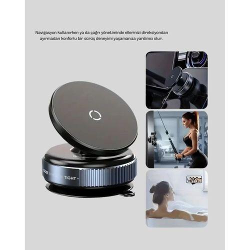 Vakum Adsorpsiyonlu Manyetik Telefon Tutucu Güçlü N52 360° Evrensel Uyumluluk