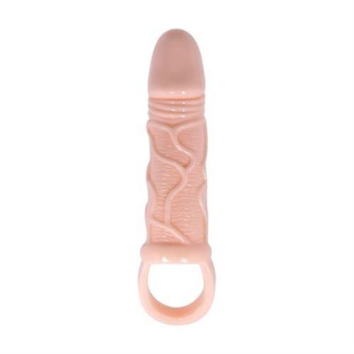 3 cm Dolgu Uzatmalı Titreşimli Penis Kılıfı Prezervatif Vibratör